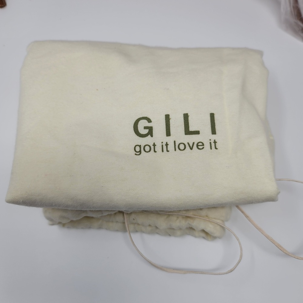 G.I.L.I. Got It Love It Natural Ostrich Roma 2 Tote Shoulder Bag Dust Bag - Picture 4 of 15